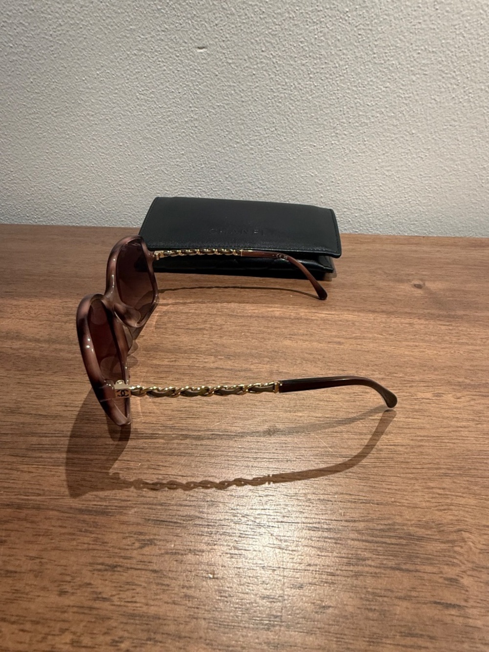 Chanel 5210-Q-A Square Chain Sunglasses – Brown / Gold - Picture 7 of 8